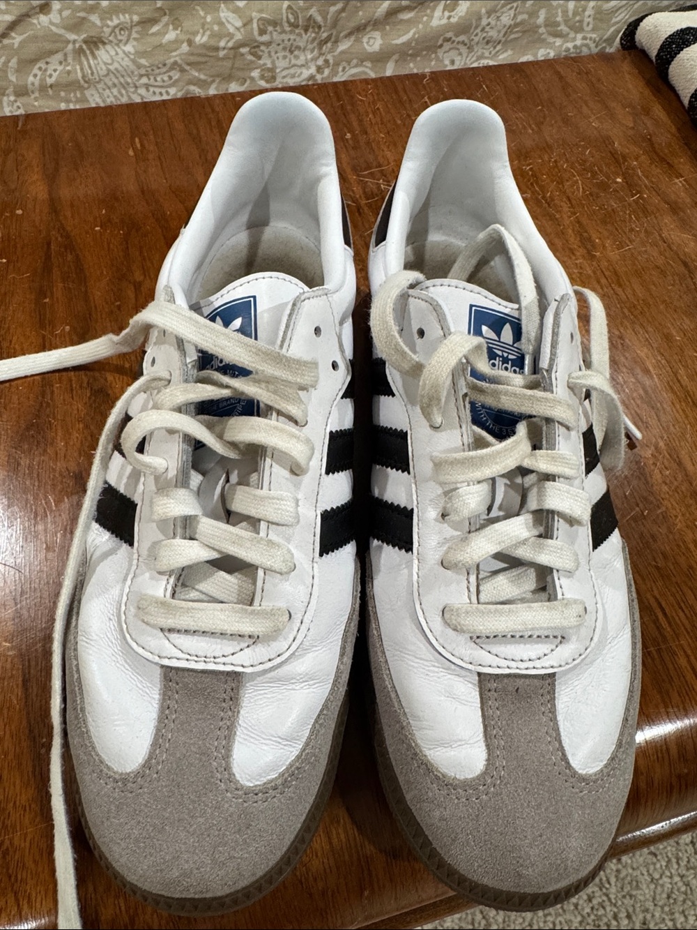 adidas Samba White, Black & Gray Retro Low-Top Sneakers